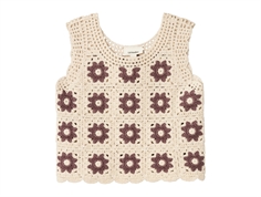 Lil Atelier birch blomstret strik vest